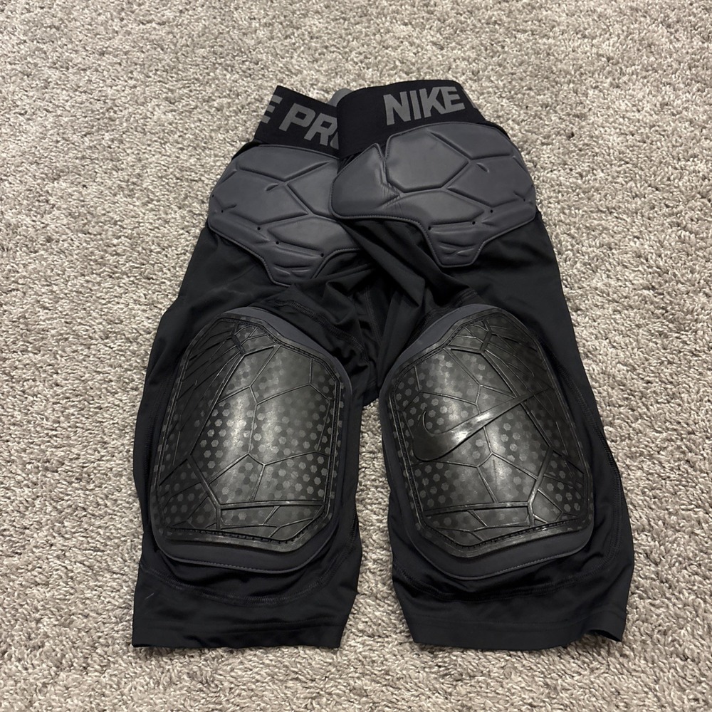 Nike Pro Hyperstrong Shorts Men Large Black Padded Stretch Football Sports Train